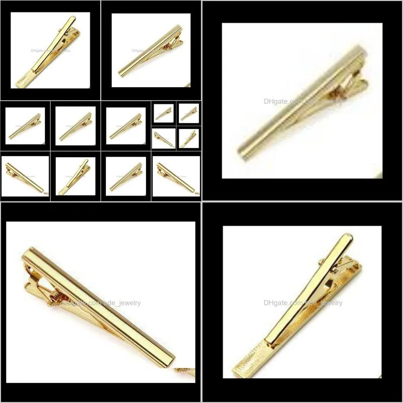 wholesale-new arrival mens metal gold plated tone simple necktie tie pin bar clasp clip for sale dff0593