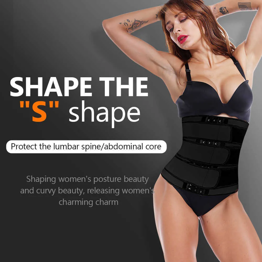 Waist Trainer Slimming Belt Body Shaper Slim Belt For Women Tummy Control Modeling Strap Corset Waist Cincher Trimmer Girdle LJ201270d