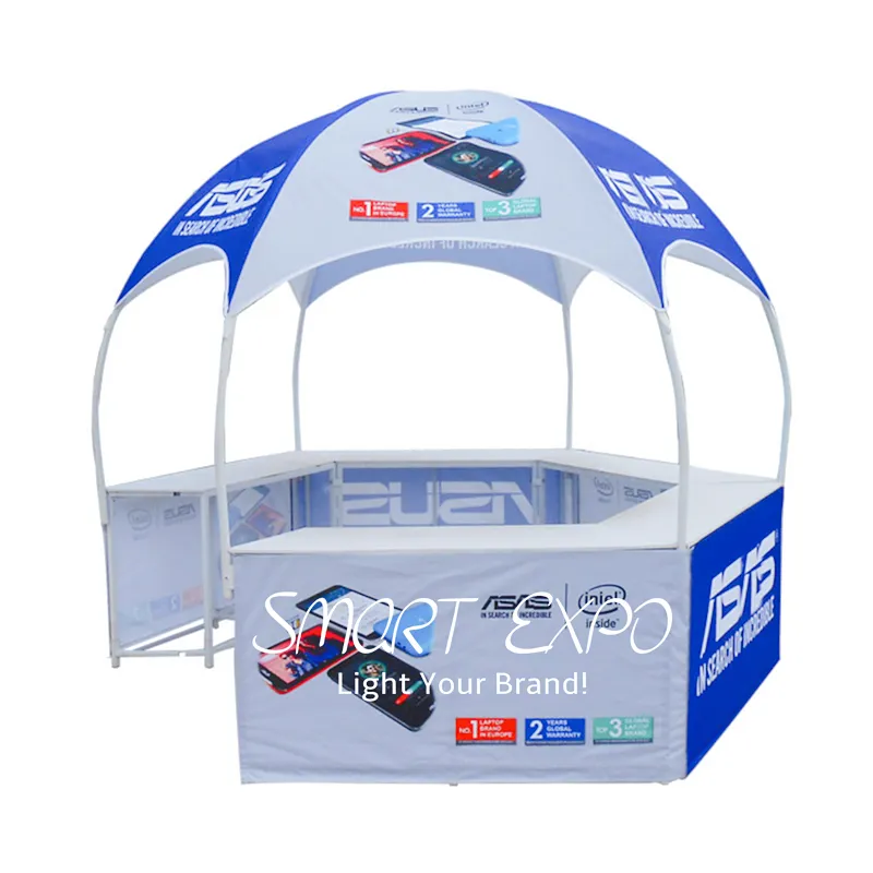 10x10 Portable Store Promo Tent Vivid Logo Advertising Display with Custom Full Color Printing Graphics