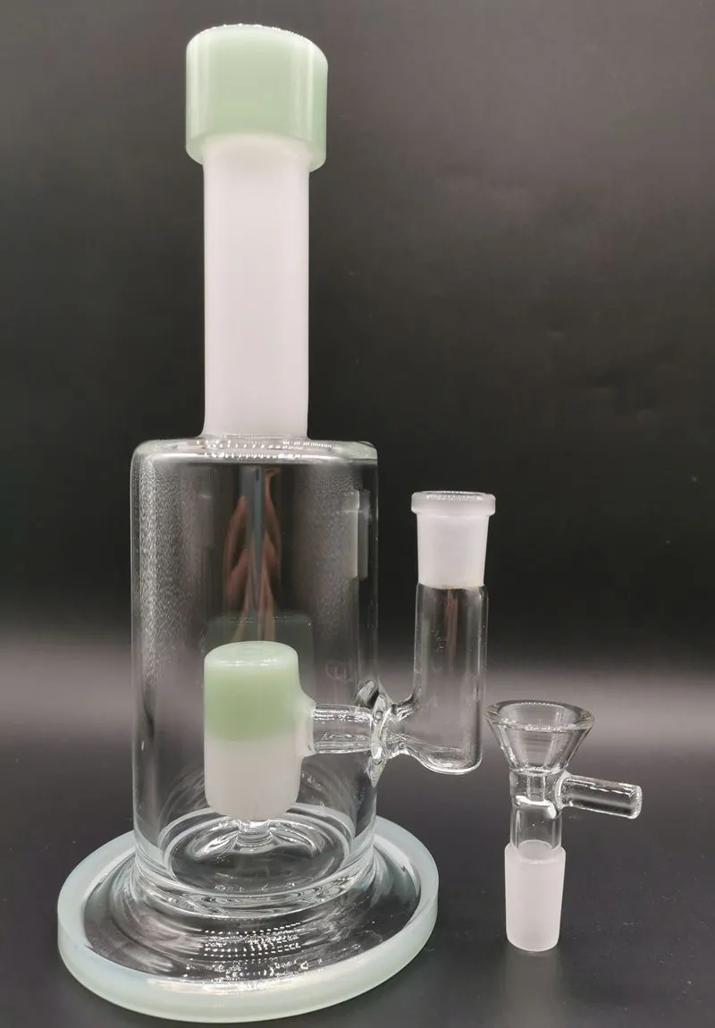 Haute qualité vert émeraude narguilé Bong verre Dab Rig eau Bongs tuyaux de fumée 8-10 pouces hauteur 14.4mm joint femelle avec Quartz Banger