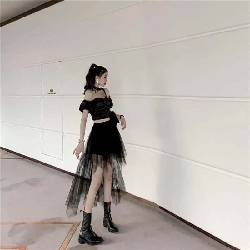 Details more than 230 black mesh skirt short best
