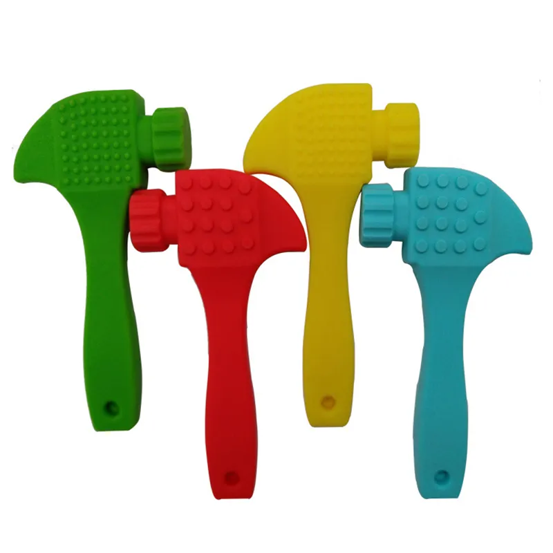 해머 Teether Sensory Chews BPA 무료 실리콘 젖니 가이 장난감 구강 모터 무료 유아 키즈 자폐증 ADHD 씹는 장난감