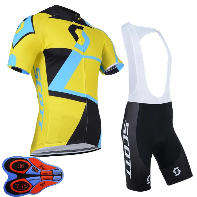 Męskie Jazda na rowerze Jersey Set 2021 Summer Scott Team Koszulka z krótkim rękawem Koszula szorty szlachetne Garnitury Szybki Suchy Oddychający Racing Odzież Rozmiar XXS-6XL Y21041062