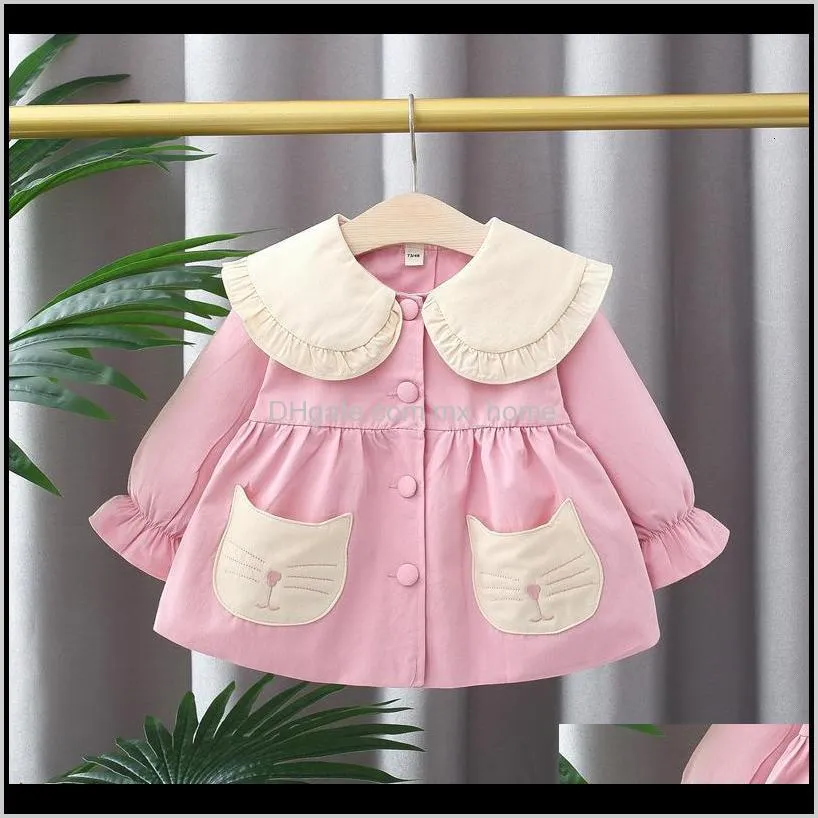 new 2021 spring newborn girl jacket child girls baby birthday clothes outerwear coats 2ogi