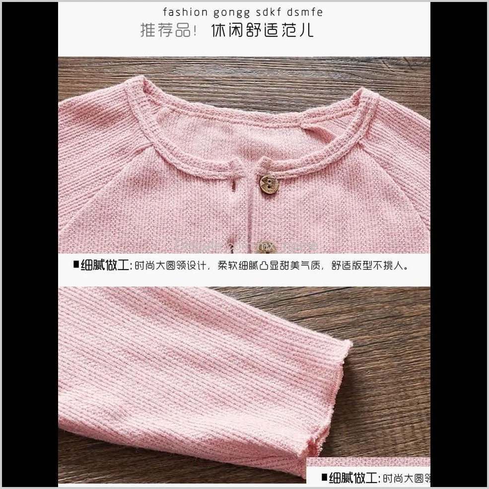 2021 new spring fall newborn knitted cardigan + set for childish baby girl`s fashionable princess outfits 5hhe