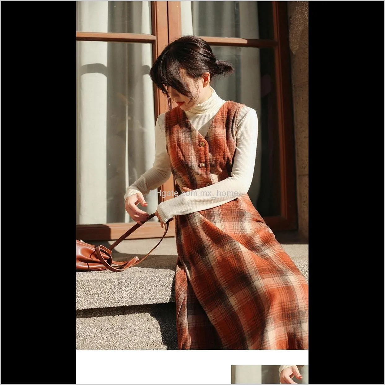 2020 autumn winter new luxury design fashion suit bottoming shirt suspender skirt senior women dress two-piece shipping