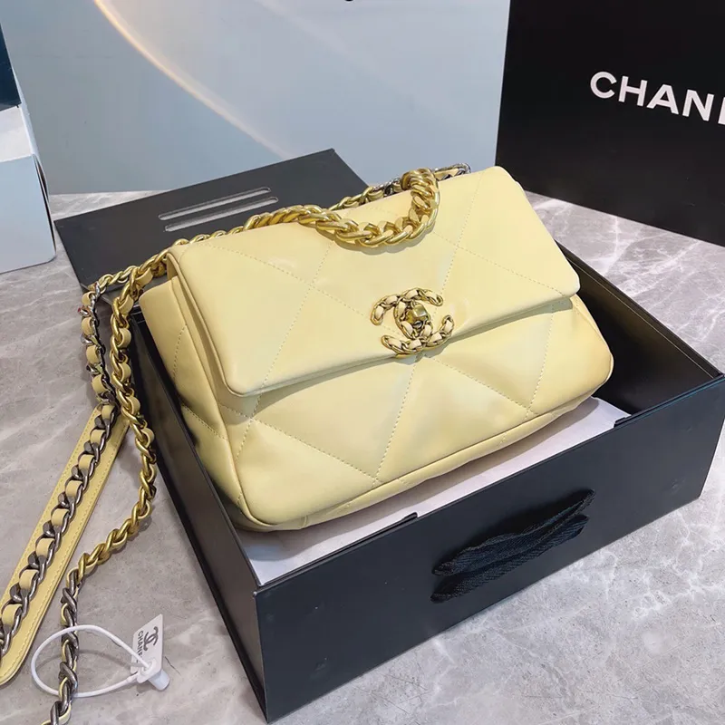 Chanel Classic Mini 19 Series Flap Bag Vintage High Quality Messenger Multi Pochette Lambskin 7 Colors 25C Crossbody Shoulder Shiny Handbags