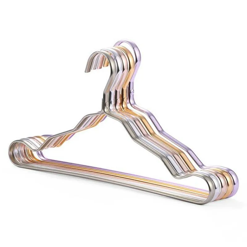 Ruimte Aluminium Hangers Legering Geen Trace Kleding Ondersteuning Huishoudelijke Anti-Skid Kleding Opknoping Winddicht Roestbestendig Doek Rack KKB7256