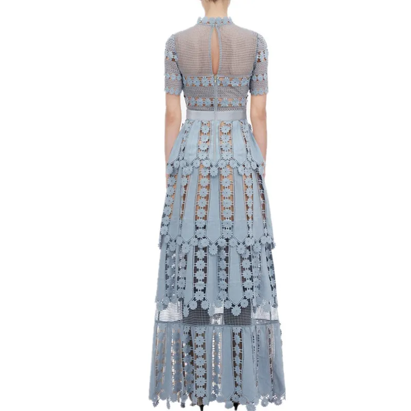 Self Portrait HMA New Womens Self Portrait Dress Floral Lace Hollow Out  Embroidery Long Dress Elegant Formal Party Dresses Vestidos 210331 088 From  Magic_house11, $27.67 | DHgate.Com