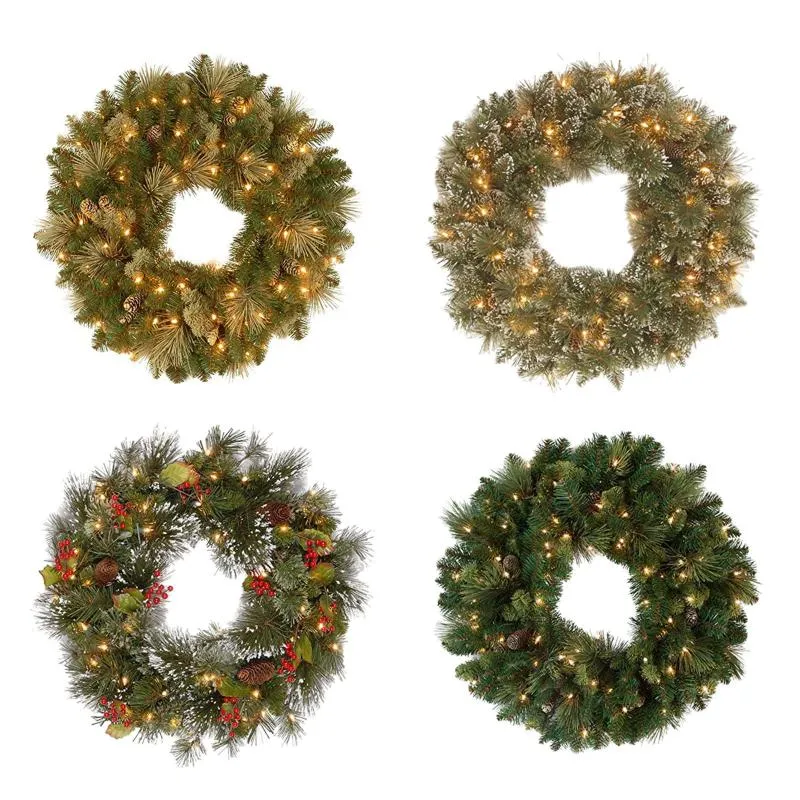 Decorative Flowers & Wreaths Wall Hanging Christmas Garland Accessory For Holiday Party Outdoor Indoor