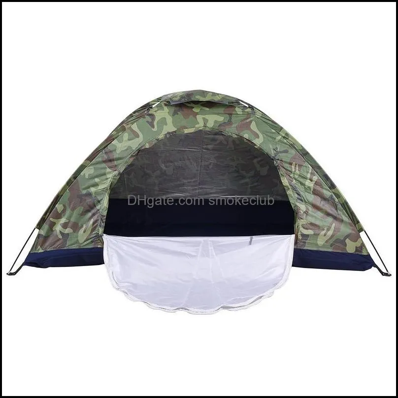 Camping Tent Waterproof Beach Tent Sunshelter 2 Persons Ultralight Single Layer Camping Anti UV Awning For Hiking Traveling
