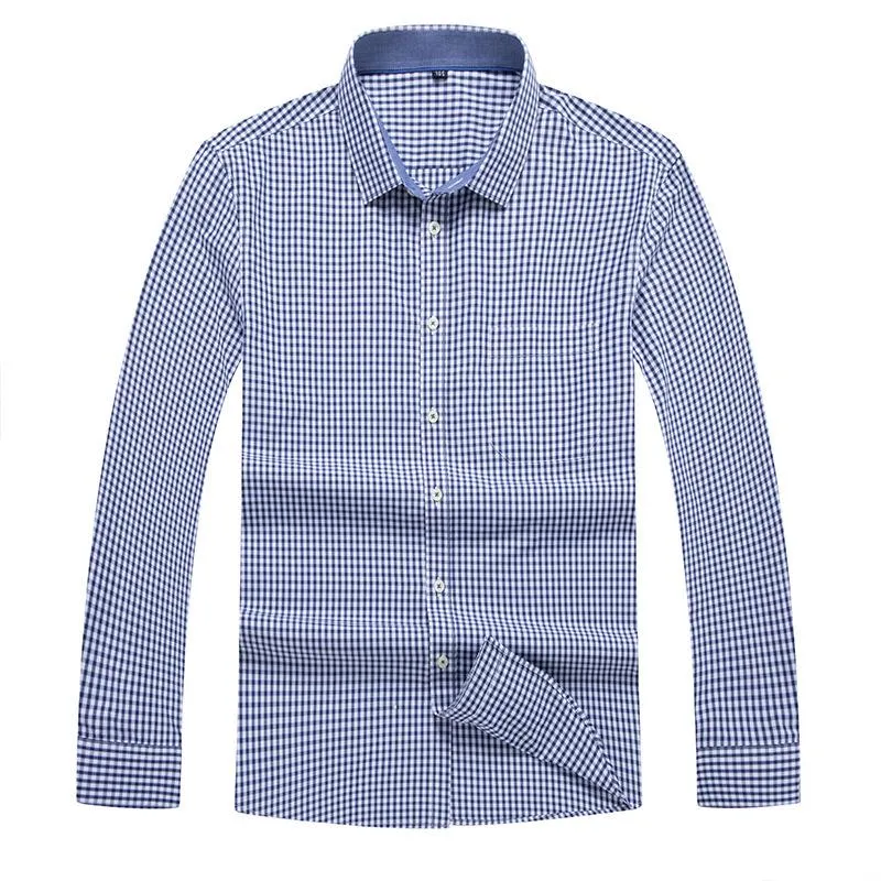 取扱 店 東京 メンズファットプラスサイズファッションカジュアルスクエアカラー格子縞のシャツ長袖ワンの髪代替ドレスシャツ 激安 Jmaynardgroup Com