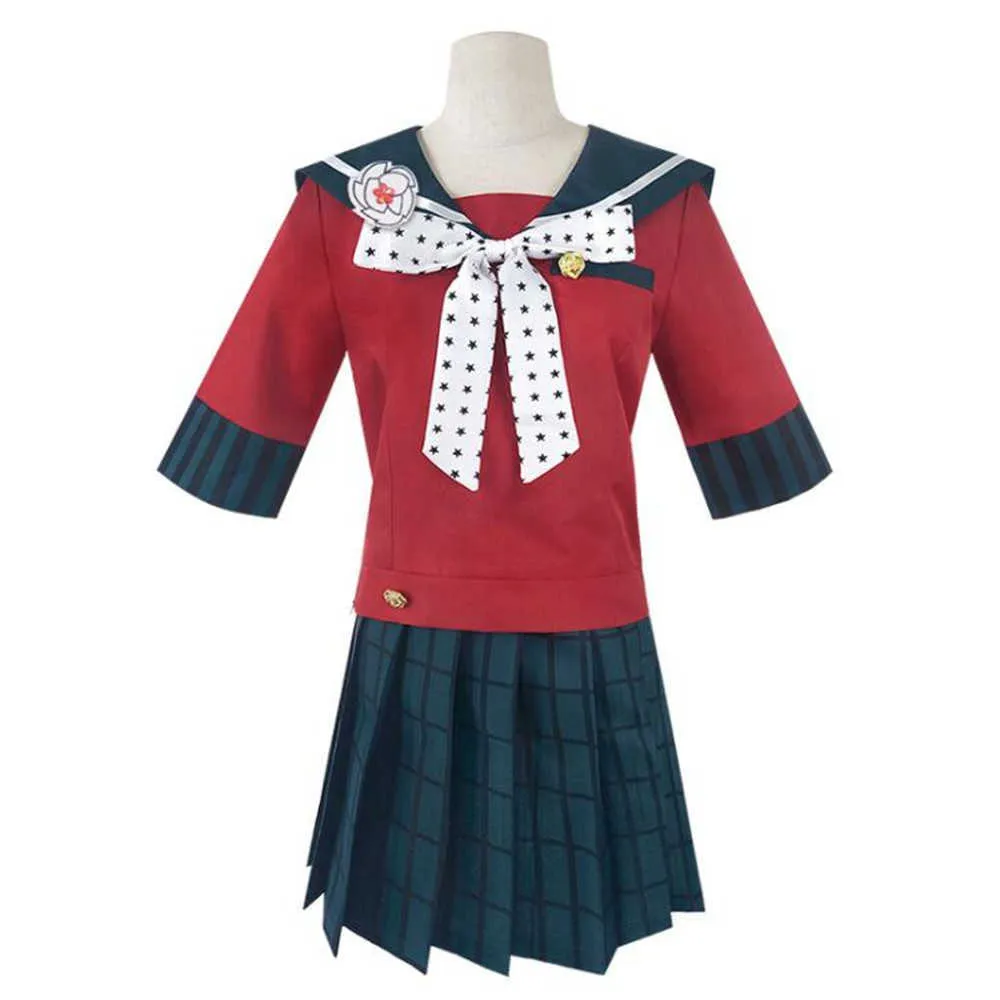 Anime Danganronpa Harukawa Maki School Girls Uniform Set Cosplay Traje Y0913