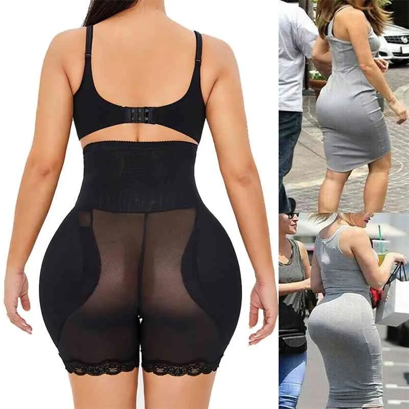 Mutandine contenitive per la pancia da donna senza cuciture Mutandine contenitive per la pancia a vita alta Mutandine imbottite per il corpo Compressione Coscia più sottile Shapewear 210402