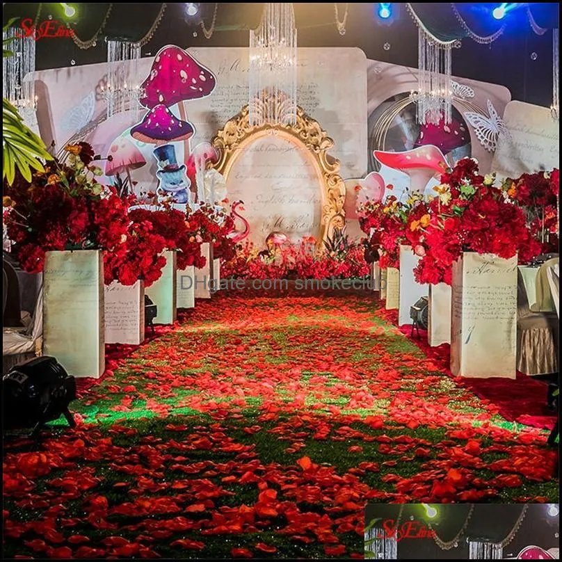Decorative Flowers & Wreaths 3000pcs Artificial Colorful Wedding Silk Rose Flower Petals Romantic Party Decoration Accessories Fake Petal