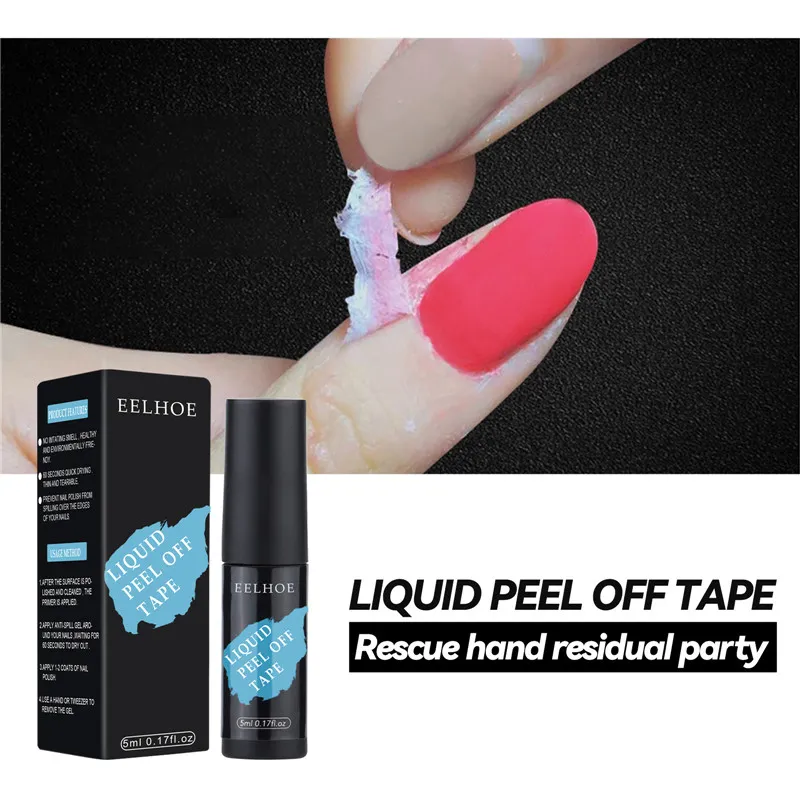 Nail Polish Liquid Peel Off Gel Tape Protect Lim Lack Anti-Spill Latex Fast Dry Skin Care