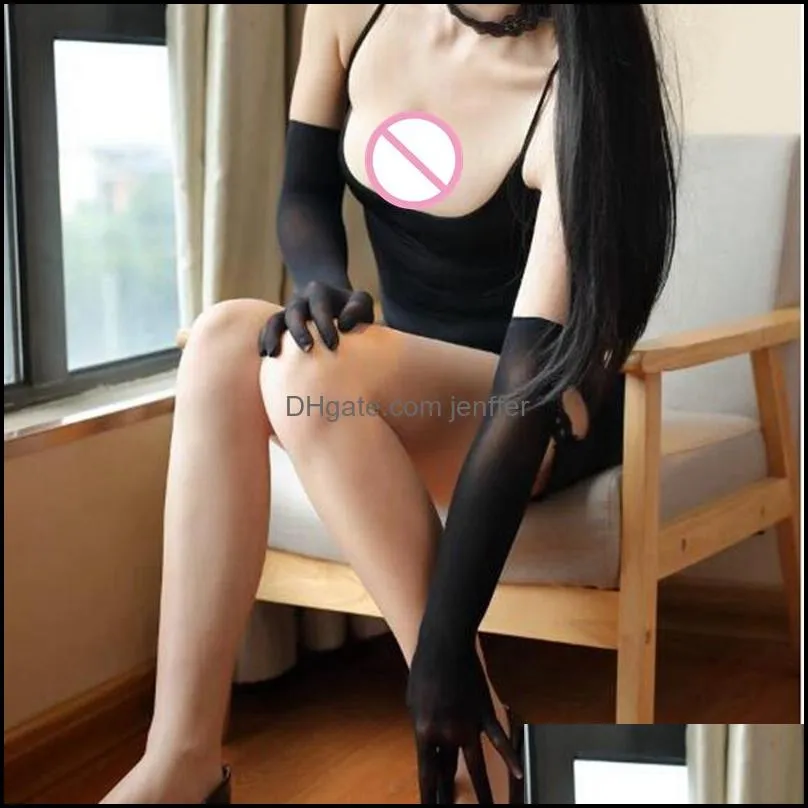 Fingerless Gloves 1Pair Ladies Ultra-thin Sheer Seamless Long Five Finger Affordable Pantyhose Tights WLF90551