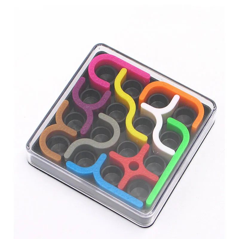 Creative 3D Intelligence Pussel Crazy Curve Sudoku Spel Geometrisk Linje Matris för barn Lärande leksaksgåva Partihandel