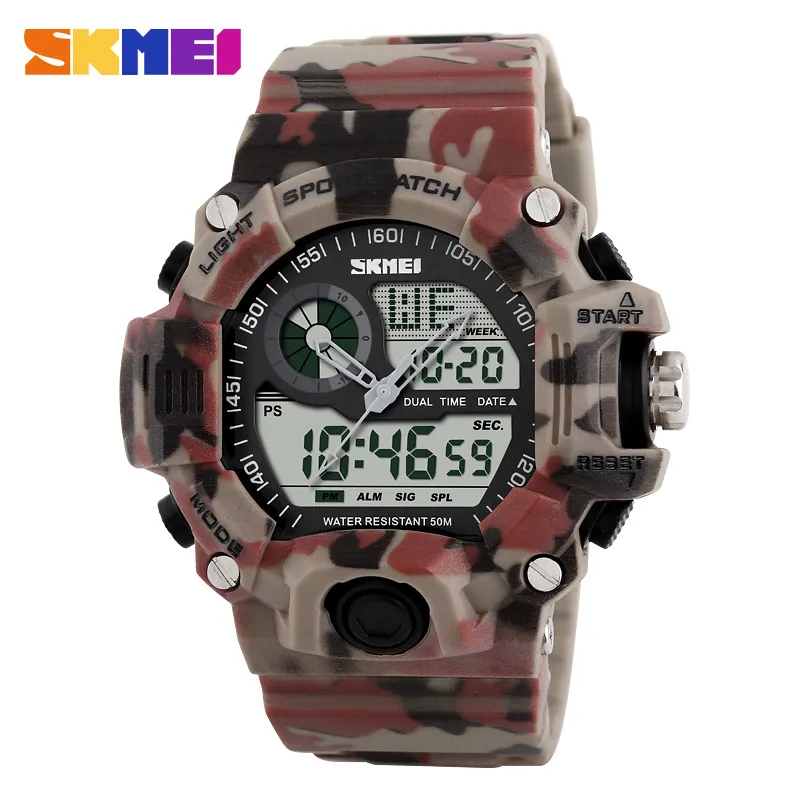 Orologio Militare Uomo, Digitale Sportivo Con Doppio Display, 50m Impermeabile, Cronometro E Sveglia, Quadrante Grande 59mm, Nero
