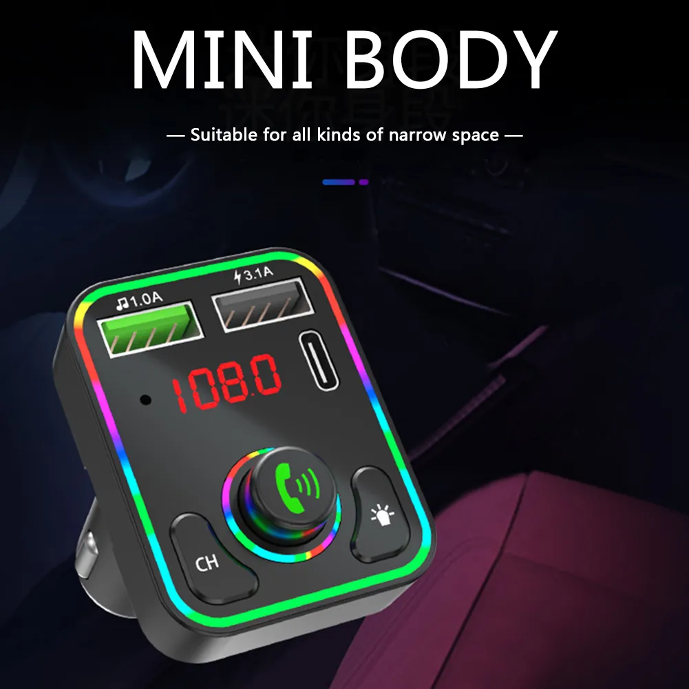 DriveMate F3 Car Kit USB C FM Transmitter, MP3 Player, Wireless Tunein