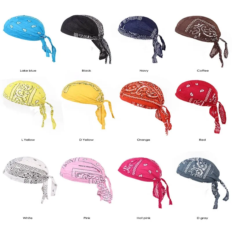 Adulto Homens Paisley Impressão Motocicleta Envoltório Motociclista Chapéu Bandana Headscarf Crânio Cap Hat Bandana Headscarf Crânio Tampão Chapéu Bandana 785 Z2