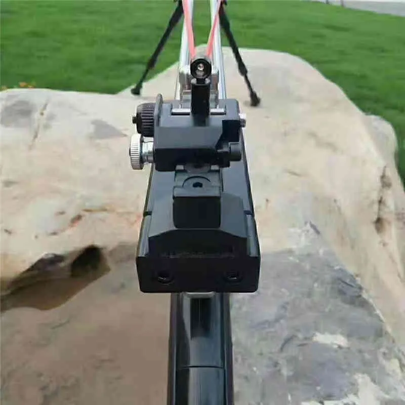 New Version Wolf King Rifle Slingshot Hunting Catapult With Metal Sight