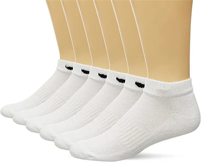 Meias de treinamento dos homens 100% algodão engrossado branco cinza preto meias meias combinação contra o fedor