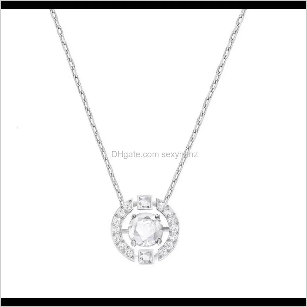 pendants shi jia`s beating heart necklace, women`s exquisite and smart element, crystal, single diamond clavicle chain