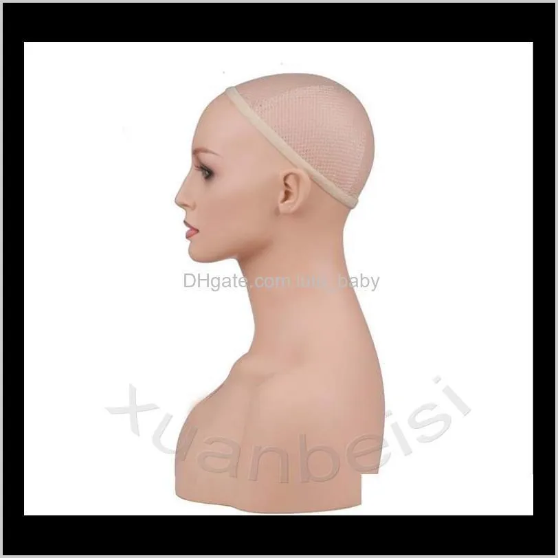 female realistic fiberglass manikin head bust sale for wig jewelry hat earring display dolls high grade dummy mannequin head