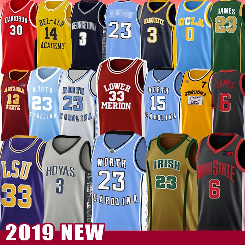 23 Michael Vince JD Carter College basketbalshirt Allen NCAA Iverson State University Toni Russell Kukoc Westbrook Dwyane James Wade Harden Curry