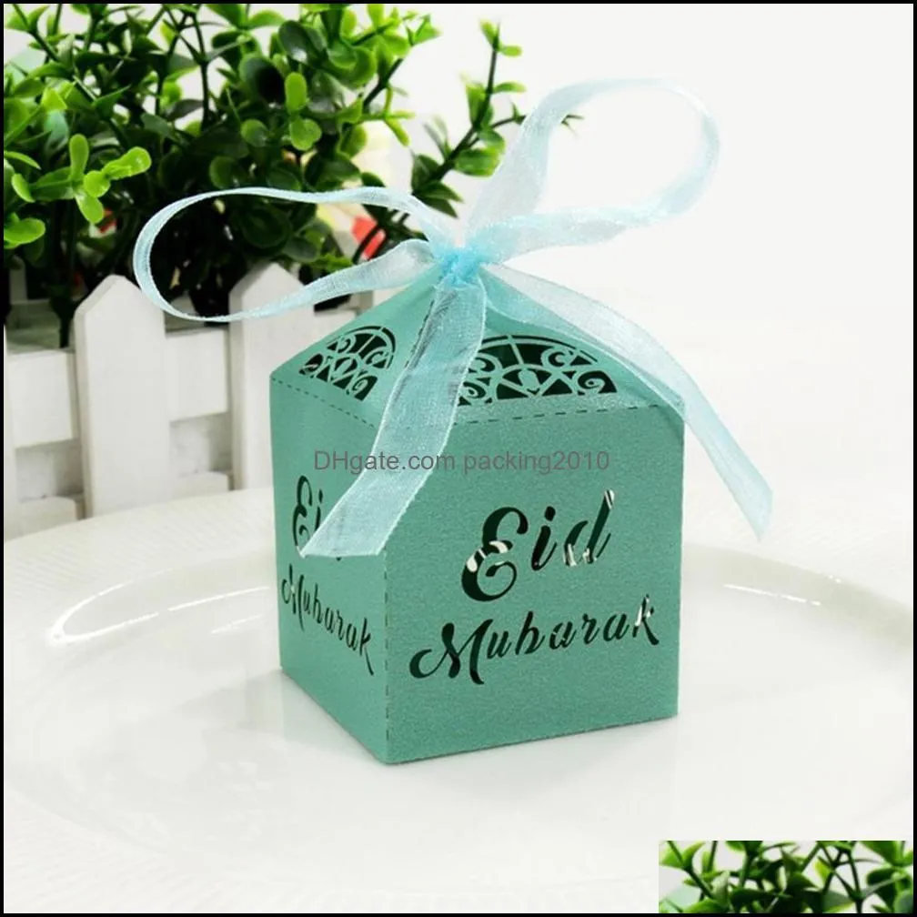 Gift Wrap Candy Boxes Dessert Package Storage Hollow Paper Party Decor Container Christmas Ribbon Box Birthday Craft Packaging1