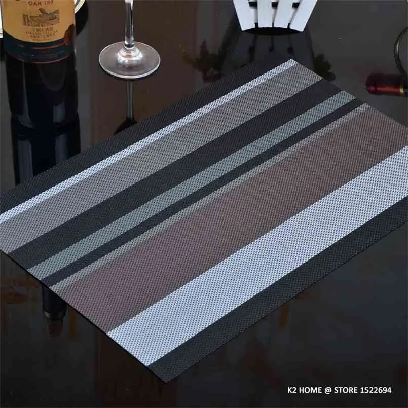 Mesa 4 Uds manteles individuales Topotdor mantel de cocina PVC antideslizante colocación de mesa resistente a las manchas almohadillas de mesa decorativas alfombrillas de PVC 210817