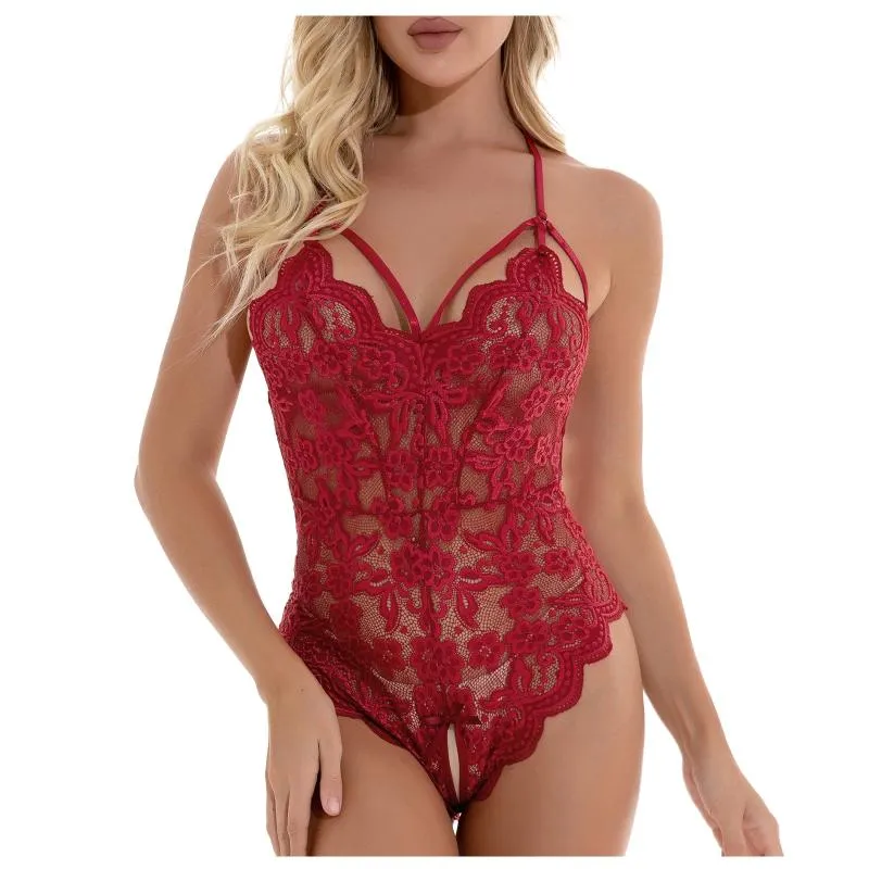 Bras Sets Lace Bra Hollow Out Thong Garter Set Sexy Women Womens Sheer Mesh  Insert Strappy Teddy V Neck One Piece Lingerie Babysuit From Lonandon,  $12.53