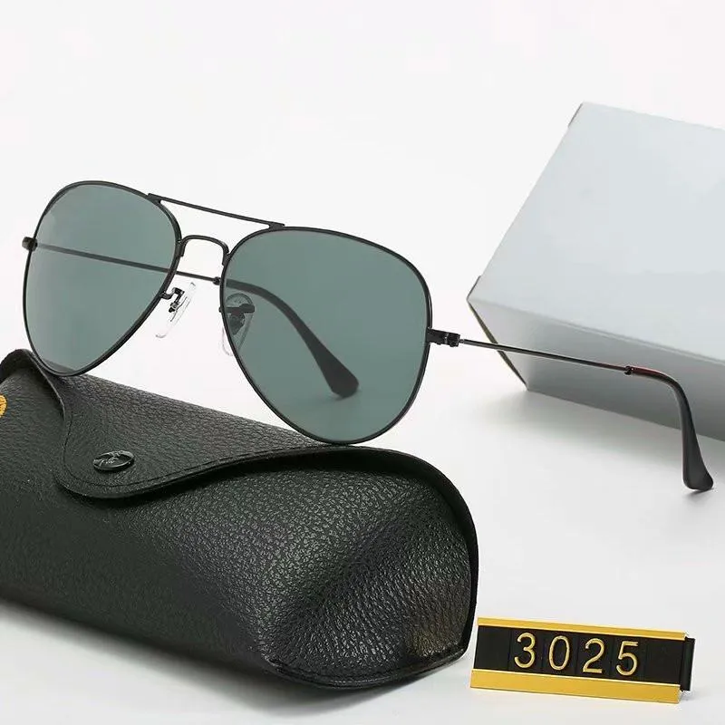 Gafas de sol de diseño clásico a la moda marca Vintage Pilot gafas de sol polarizadas UV400 hombres mujeres 58mm lentes de vidrio