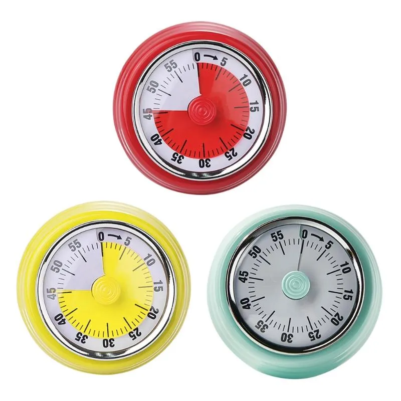 Timers 7xea Mechanische keukentimer Small Visual Countdown Magnetic met luid alarm voor kinderen en volwassenen bakken kookstoom