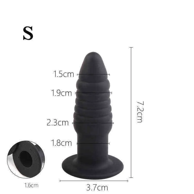 Nxy Sex Anal Toys Butt Plug Силиконовые Палец Полый расширитель ButtPlug Vangina Дилатор простата Массаж Массаж для женщин Пары 1202