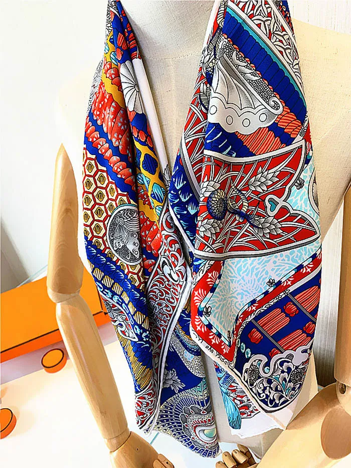 High Quality Scarves For Ladies Silk Satin Bandana Women Summer Square Small Bag Wrap Bohemian Retro Paisley Lady Scarf Indian Muslim Islamic Kerchief Female