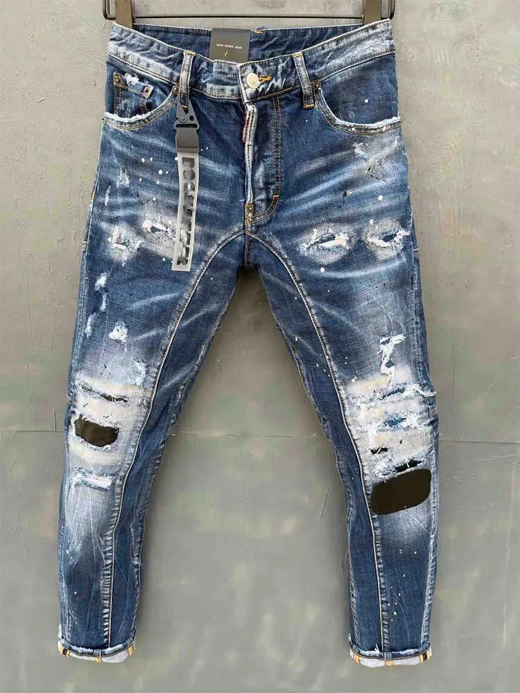 Men's Jeans DD Brand Fashion Men Spring Summer Denim Mens Slim Fit Plus Size 44-54 Big and Tall Pants Thin Dress