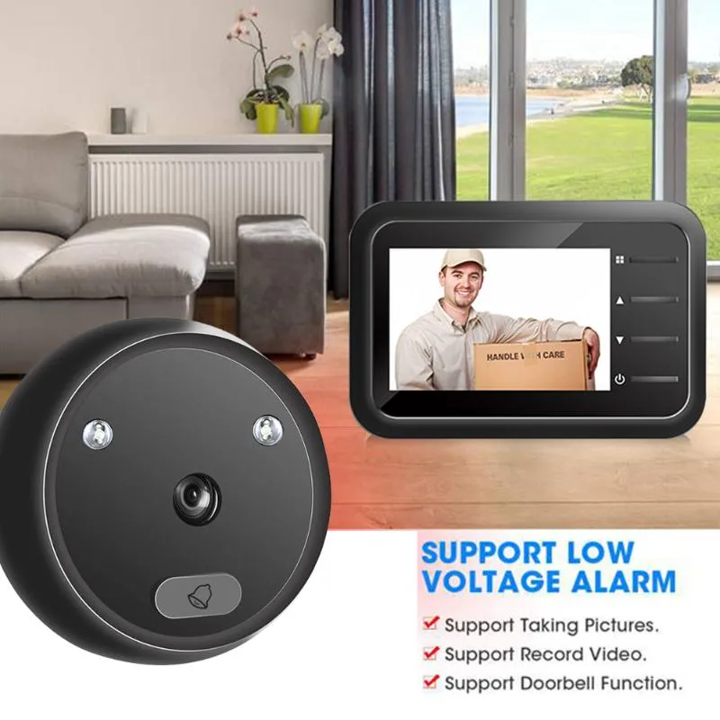 Doorbells R11 Digital Doorbell Smart Electronic Peephole Viewer 2.4 Inch LCD Color Screen IR Night Vision Door Video Camera Bell