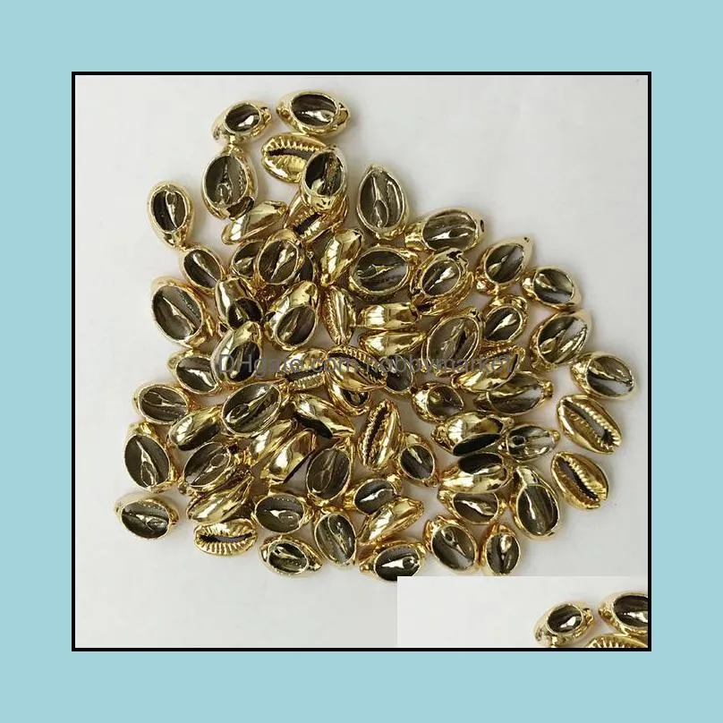 Golden Conch Beach Sea Shell Beads Loose Gold Silver Cowry Cowrie DIY Beads for Jewelry Findings Making Necklace Bracelet