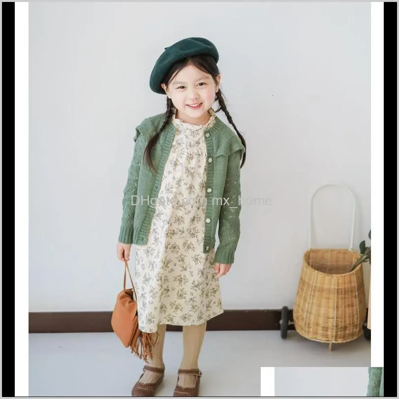 cbc brand 2021 new spring kids sweater girls knit hollow out embroidery princess baby child fashion outwear clothes ujne