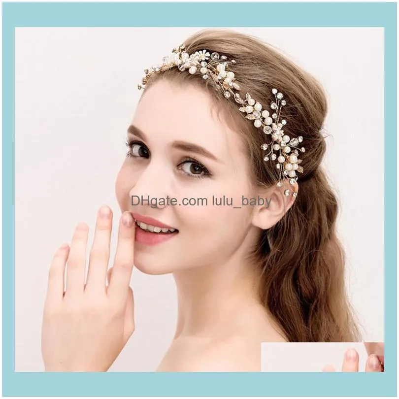 Hair Clips & Barrettes Factory Wholesaler Wedding Dress Prom Accessories Headbands Rhinestone Pearl Bridal Vine Bridesmaid Headpiece