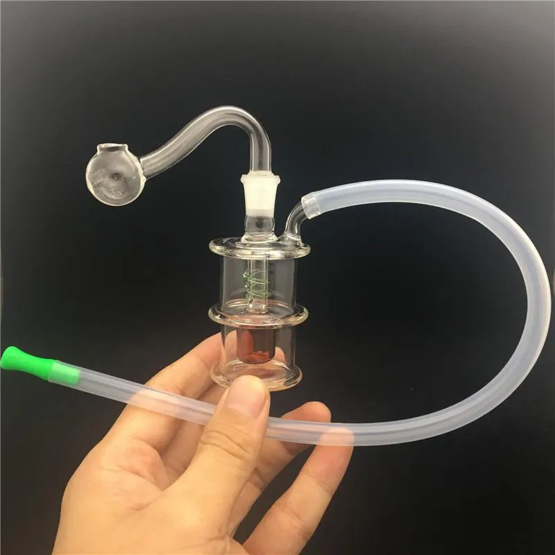 Mini Küçük Cam Dab Rig Nargile Sigara Boru Duman Shisha Diposable 3 Inç Yükseklik Cam Yağ Burner Borular Kül Alıcı Percolater Bong Bubbler Tütün Kase Toptan