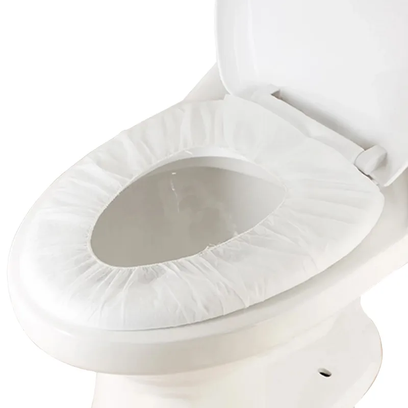 Niet-geweven toiletzitting Cover mat wegwerpstof pulp toiletten stoelen matten reizen veilige hygiënicpad badkamer accessoires