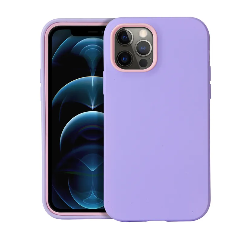 Kleurrijke verdikte anti-val two-in-one tpu plus pc mobiele telefoon gevallen Case cover voor iphone 11 12 pro max mini 7P 8P x XS XR MOQ 100PCS