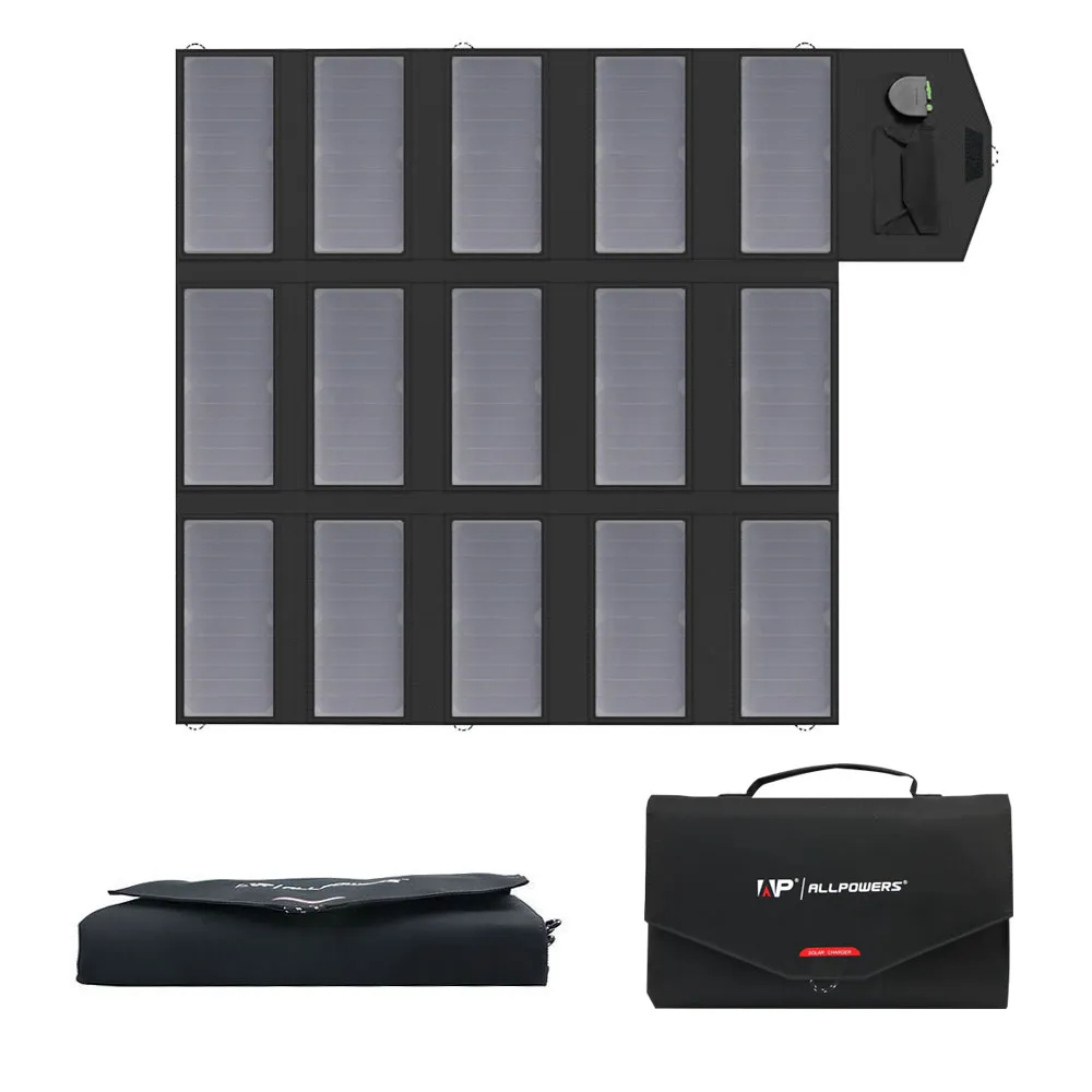 100W Foldbar Solar Handväska med laddare Solpanel Laddare Mini Power Bank Batteri USB Portable