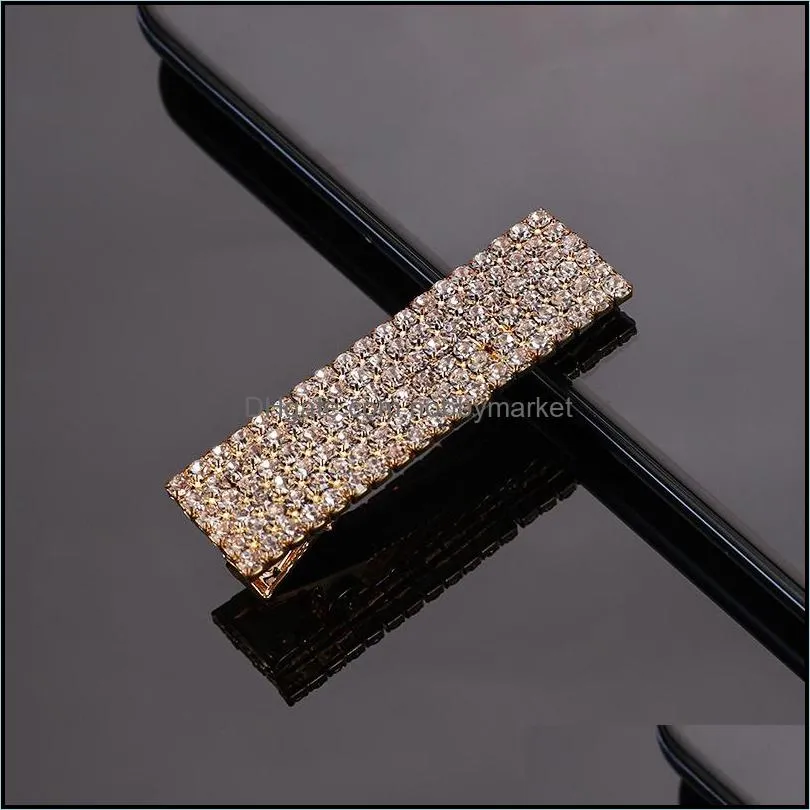 Crystal Rhinestones Metal hair clips with words hairpins for hair women hair clamps women accesories