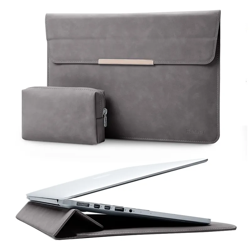 Kalidi laptop stand saco de manga capa para macbook pro 13 polegadas ar água impermeável 210809