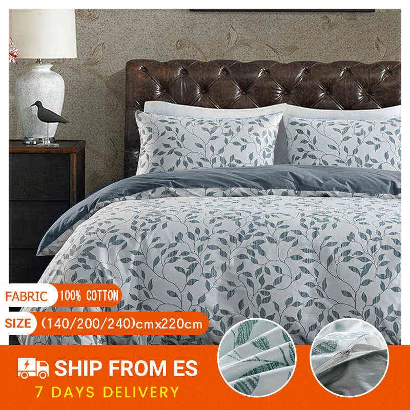 ELKA Conjuntos de ropa de cama Funda nórdica de lujo con fundas de almohada Fundas de edredón nórdico Algodón de alta calidad para adultos 210615