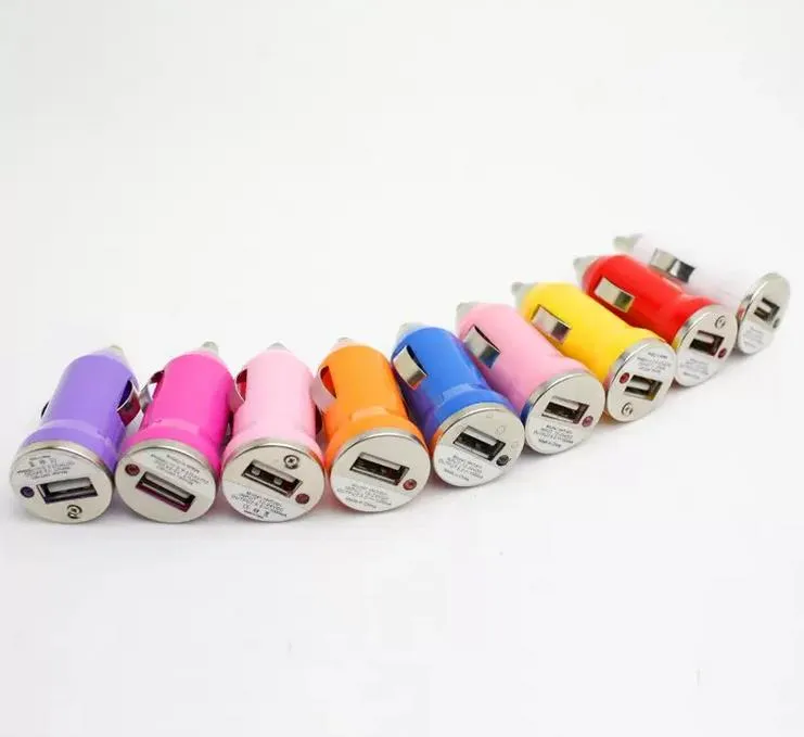 Metal USB Port Car Charger Universal 12 Volt for Apple iPhone iPad iPod Samsung Galaxy Smoke charger